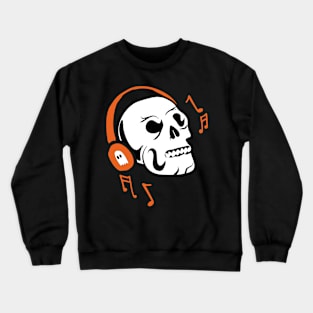 Skeleton listen to music Crewneck Sweatshirt